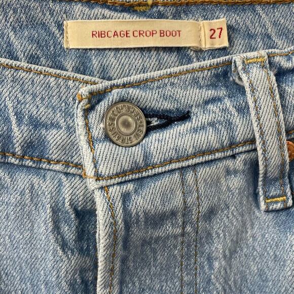 Levi’s 27 Ribcage Cropped Bootcut Jeans Jazz Away A1967-0002 - Picture 5 of 11